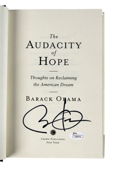 Barack Obama Signed "The Audacity of Hope" Book